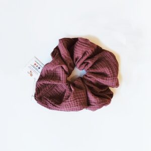 Scrunchie maxi in cotone garzato purple